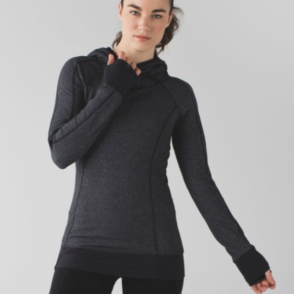 Like New Lululemon Women’s Think Fast Herringbone Hoodie, Size 2 - Picture 5 of 13